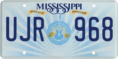MS license plate UJR968