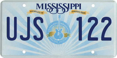 MS license plate UJS122