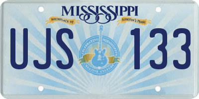 MS license plate UJS133