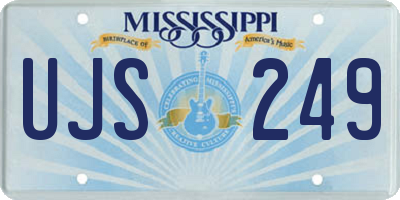 MS license plate UJS249