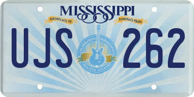 MS license plate UJS262