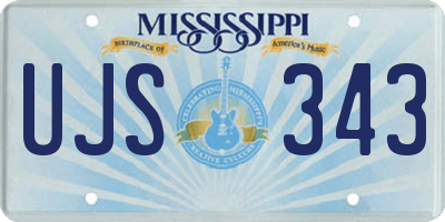 MS license plate UJS343
