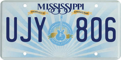 MS license plate UJY806