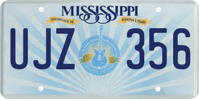 MS license plate UJZ356