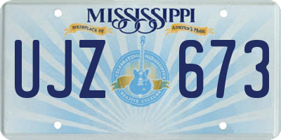 MS license plate UJZ673