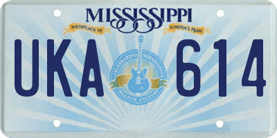 MS license plate UKA614