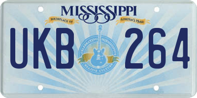 MS license plate UKB264
