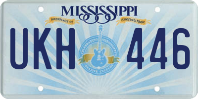 MS license plate UKH446