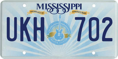 MS license plate UKH702