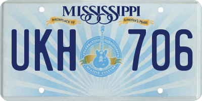 MS license plate UKH706
