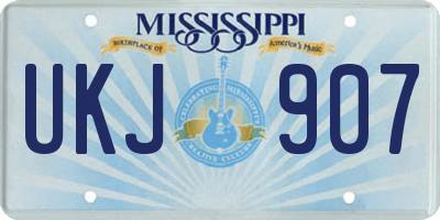 MS license plate UKJ907