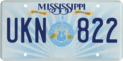 MS license plate UKN822