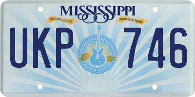 MS license plate UKP746