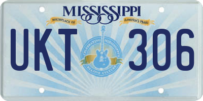 MS license plate UKT306