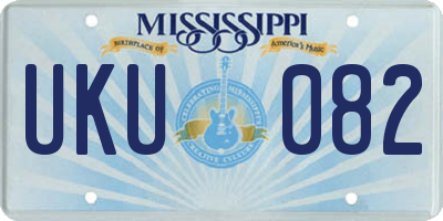 MS license plate UKU082