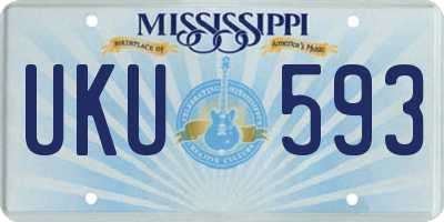 MS license plate UKU593