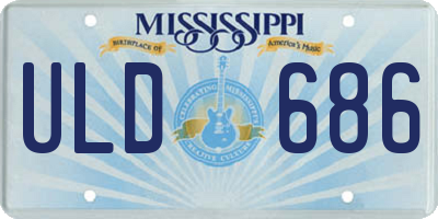 MS license plate ULD686
