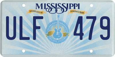 MS license plate ULF479