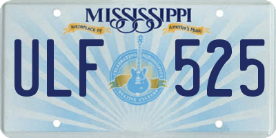 MS license plate ULF525