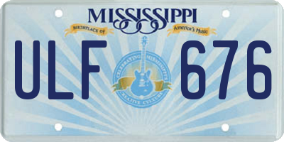 MS license plate ULF676