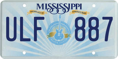 MS license plate ULF887