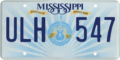 MS license plate ULH547