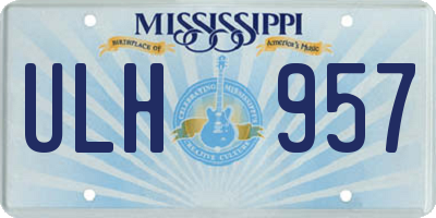 MS license plate ULH957