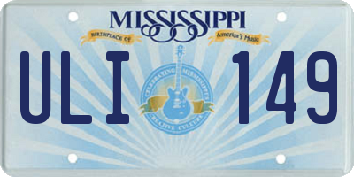 MS license plate ULI149