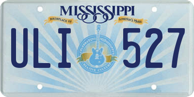 MS license plate ULI527