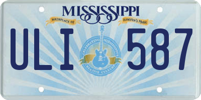 MS license plate ULI587