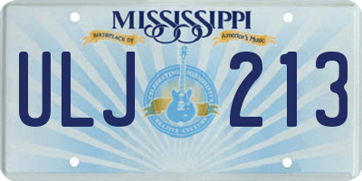 MS license plate ULJ213