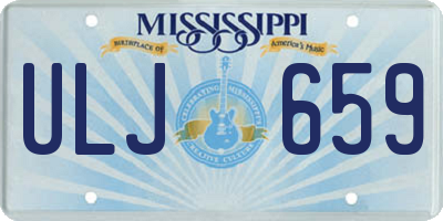 MS license plate ULJ659