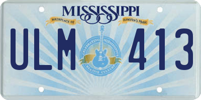 MS license plate ULM413
