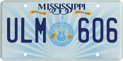 MS license plate ULM606