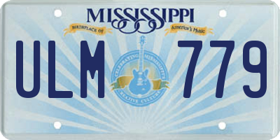 MS license plate ULM779