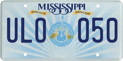 MS license plate ULO050