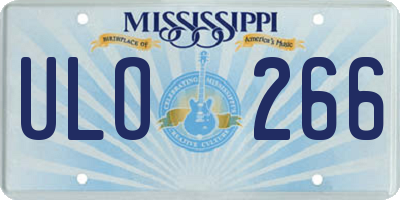MS license plate ULO266