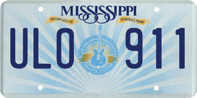 MS license plate ULO911