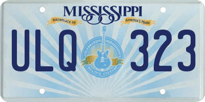 MS license plate ULQ323