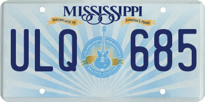 MS license plate ULQ685
