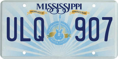 MS license plate ULQ907