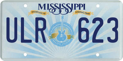 MS license plate ULR623