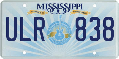 MS license plate ULR838