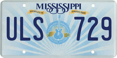 MS license plate ULS729