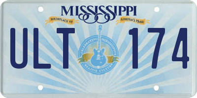 MS license plate ULT174