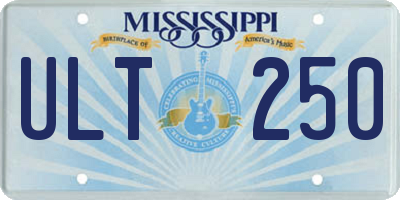 MS license plate ULT250