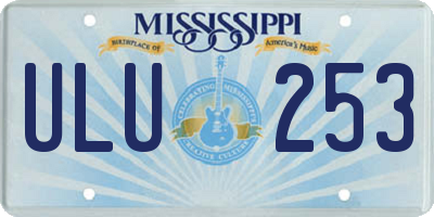 MS license plate ULU253