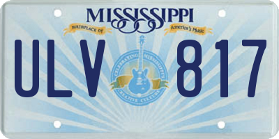MS license plate ULV817