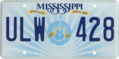 MS license plate ULW428