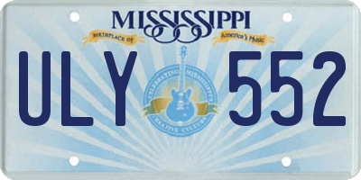 MS license plate ULY552